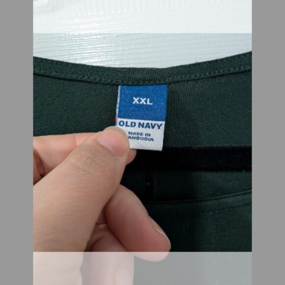 NWT Old Navy Green Long-Sleeve Jersey-Knit Swing Dress in Size XXL (20) - Picture 2 of 10